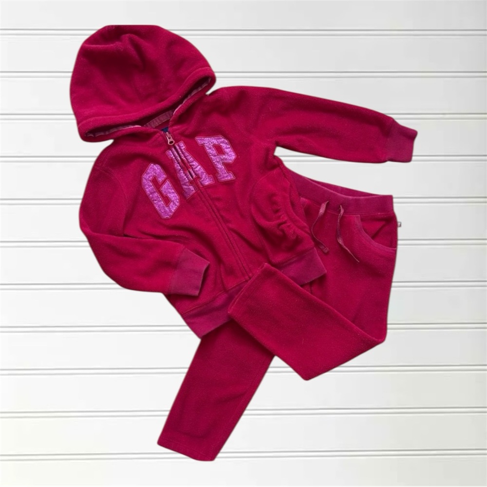 GAP VGUC Fleece Thick Warm Cozy Hoodie Sweatshirt Sweatpants Set